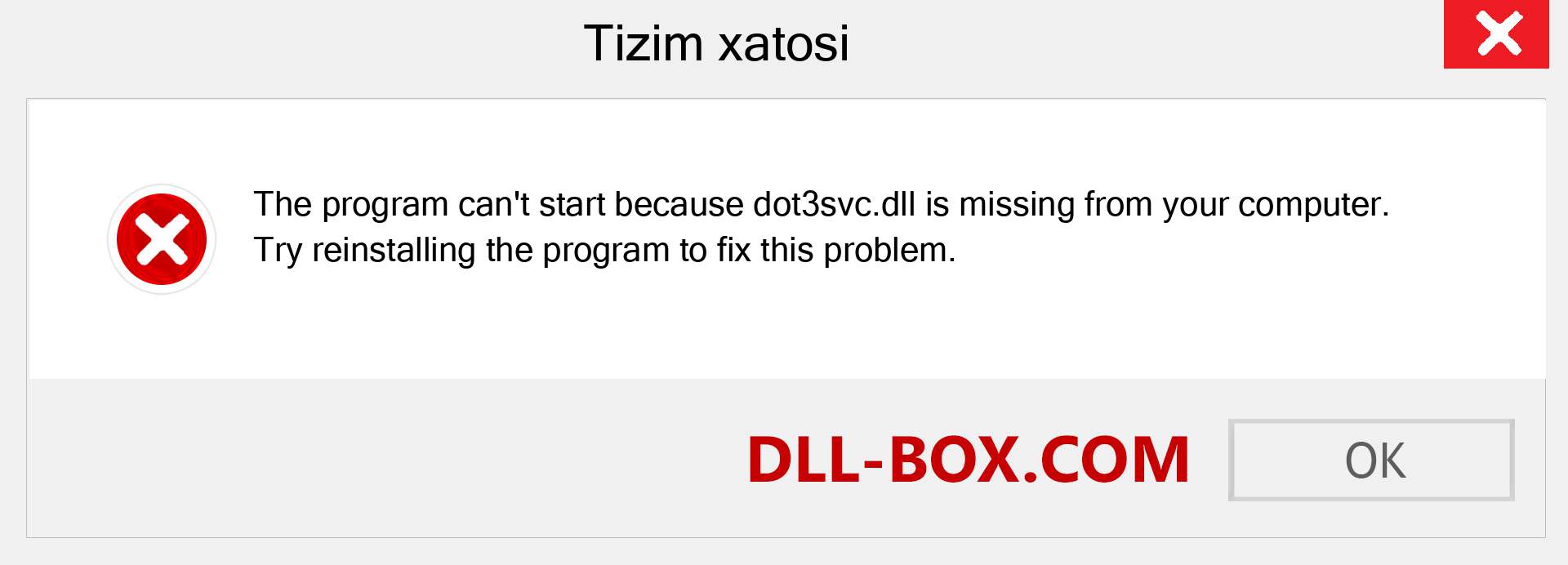 dot3svc.dll fayli yo'qolganmi?. Windows 7, 8, 10 uchun yuklab olish - Windowsda dot3svc dll etishmayotgan xatoni tuzating, rasmlar, rasmlar